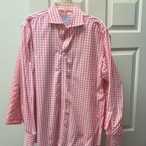 Charles Tyrwhitt Pink Gingham Button Down Shirt